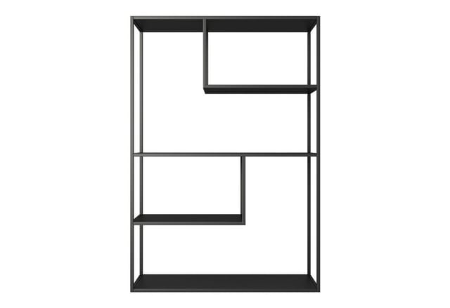 [en.casa] - Bücherregal Sievi Schwarz, Matt