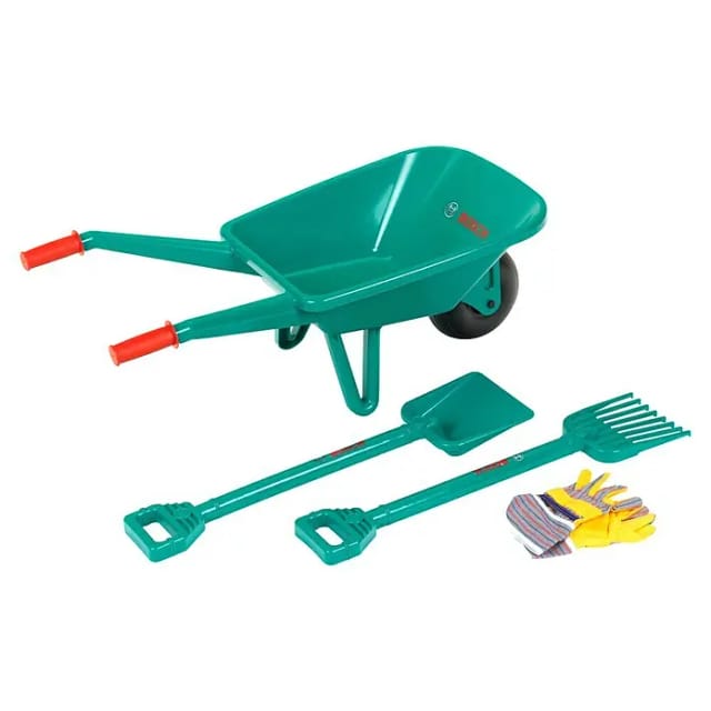 Bosch Gartenset mit Schubkarre 4-teilig, Gartenspielgerät