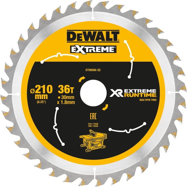 Kreissägeblatt XR EXTREME RUNTIME DT99566, Ø 210mm, 36Z