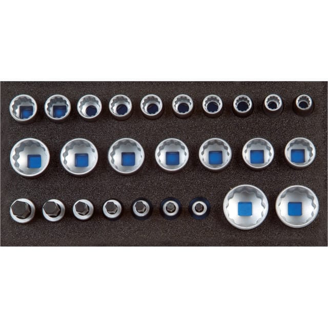 Steckschlüsseleinsatz-Set 1/2", 26-teilig