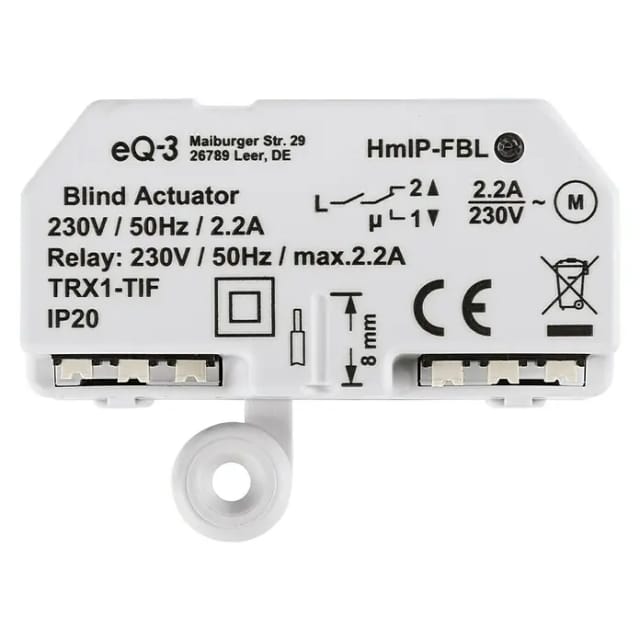 Smart Home Jalousieaktor Unterputz (HmIP-FBL), Relais