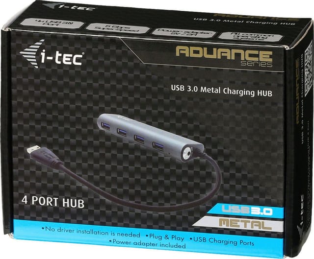USB 3.0 Metal Charging HUB 4 Port, USB-Hub