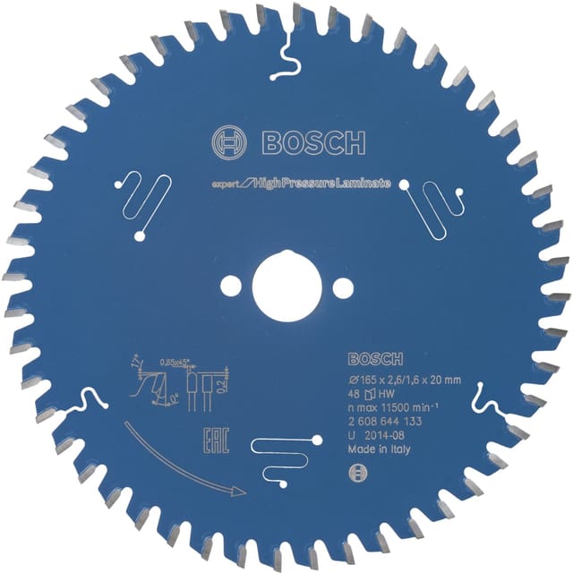 EXPERT High Pressure Laminate Kreissägeblatt, Ø 165mm, 48Z
