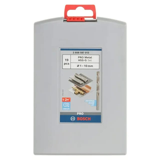 PRO Metal HSS-G Bohrer-Satz, 19-teilig