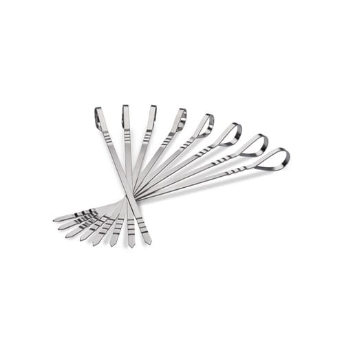 Edelstahl Schaschlik-Spieße Set, 8 Stück, Grillspieß