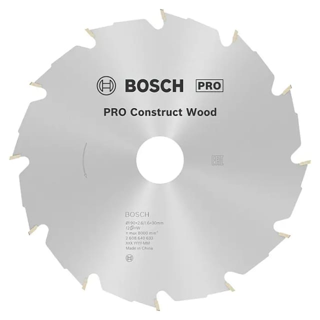PRO Construct Wood Kreissägeblatt, Ø 190mm, 12Z