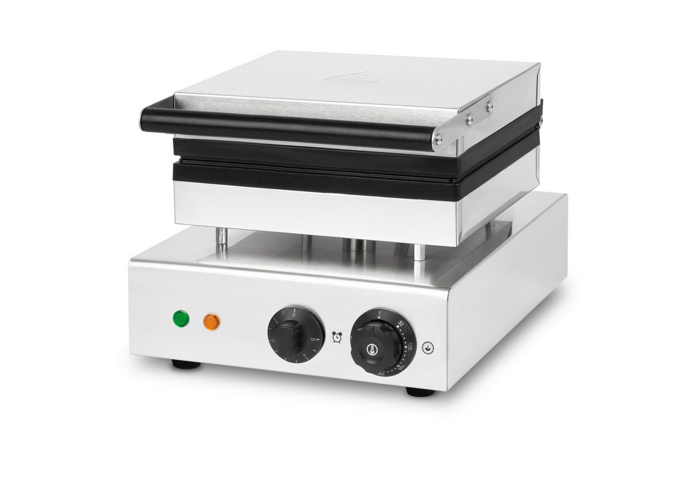 Waffeleisen Am Stiel, 6 Waffeln Gleichzeitig, 120 Stück Pro Stunde, Regelbar 0°-300°c, Teflonbeschichtet, Waffel Gusseisen Mit Edelstahlgehäuse, Waffle Maker 1550 Watt, Timerfunktion, Kaltgriff - Vertes