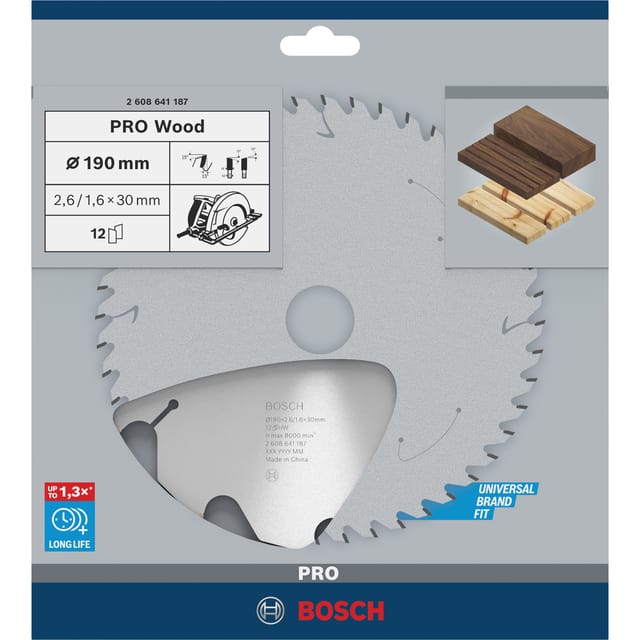 PRO Wood Kreissägeblatt, Ø 190mm, 12Z