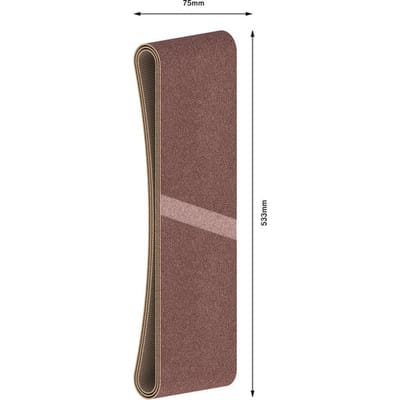 PRO X440 Schleifband-Set, 75x533mm, K60 / 80 / 100