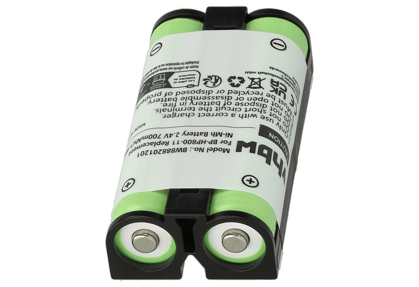 Vhbw - 2x Akku Kompatibel Mit Sony Mdr-rf955rk, Mdr-rf955, Mdr-rf995, Mdr-rf4000, Mdr-rf895 Wireless Headset Kopfhörer (700 Mah, 2,4 V, Nimh) Bild 5