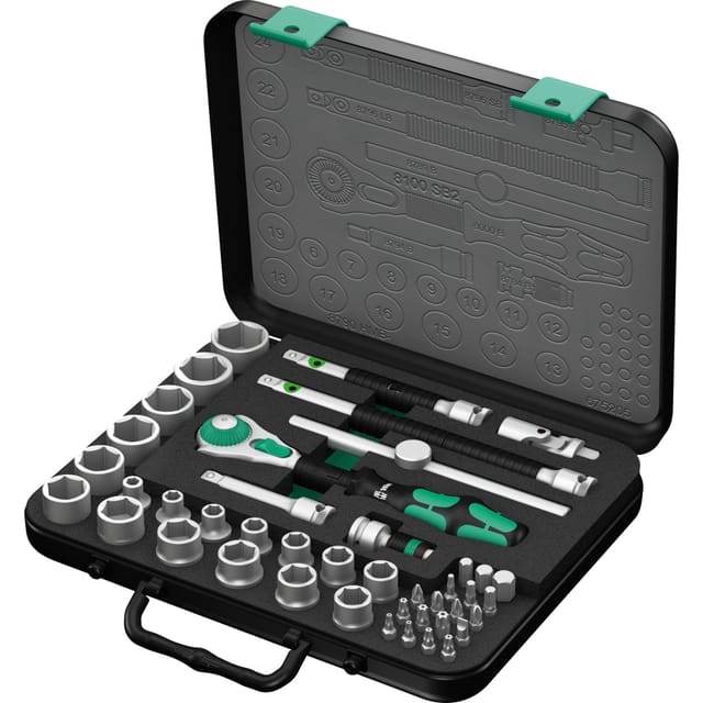 Zyklop Speed-Knarrensatz 8100 SB 2, 3/8", 43-teilig, Werkzeug-Set