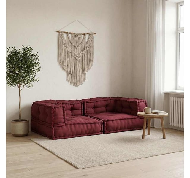 Vidaxl 2-seater Modular Sofa Maroon 140x70x36 Fabric