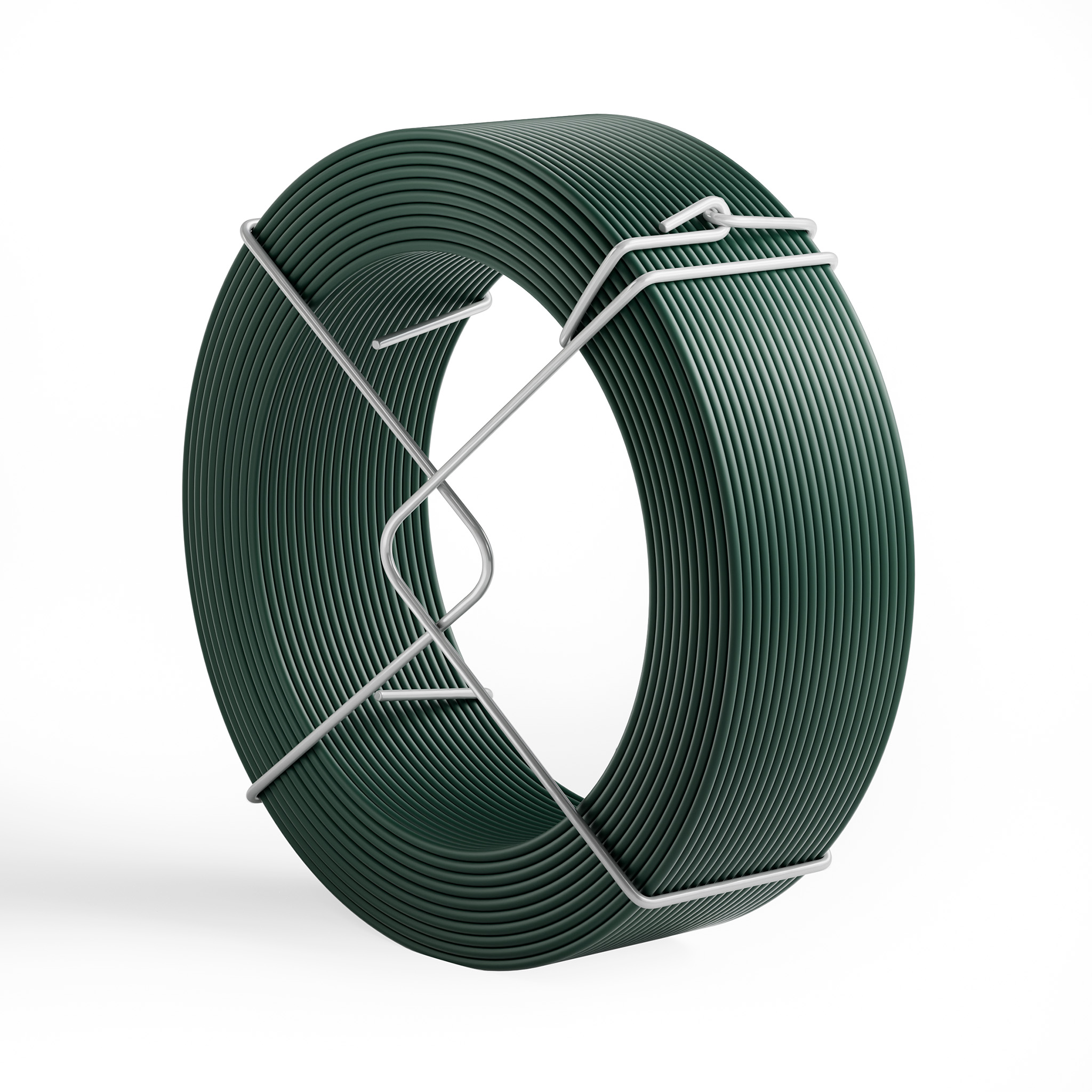 Wiltec - Gartendraht Grün Ø 2 Mm X 50 M, Bindedraht Stahl Verzinkt Mit Pvc-beschichtung, Pflanzendraht Mit Drahthalterung, Flexibler Basteldraht