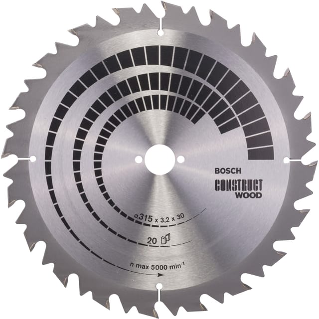 PRO Construct Wood Kreissägeblatt, Ø 315mm, 20Z