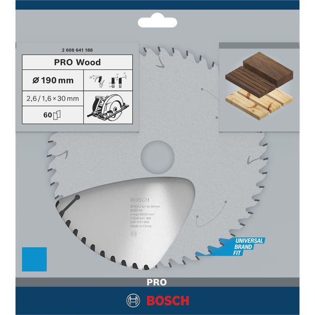 PRO Wood Kreissägeblatt, Ø 190mm, 60Z
