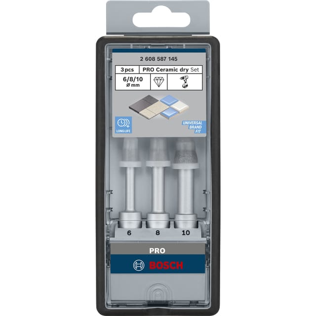 PRO Ceramic dry Diamant-Trockenbohrer-Satz