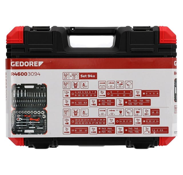 Red Steckschlüssel-Satz 1/4" + 1/2", 94-teilig