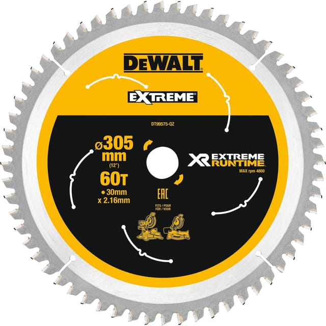 Kreissägeblatt XR EXTREME RUNTIME DT99575, Ø 305mm, 60Z