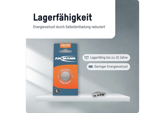 Lithium Knopfzelle CR2330, Batterie
