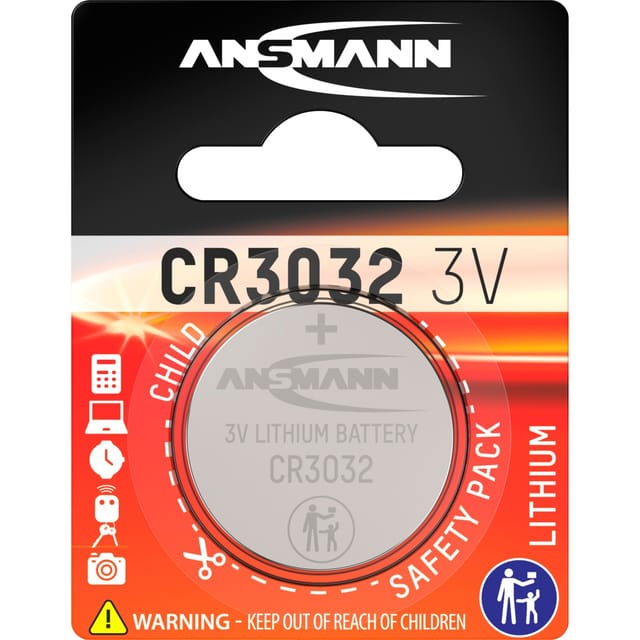 Lithium Knopfzelle CR3032, Batterie