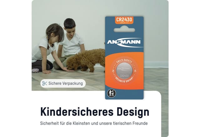 Lithium Knopfzelle CR-2430, Batterie