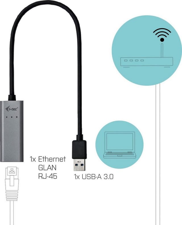 USB 3.0 Metal Gigabit Ethernet Adapter