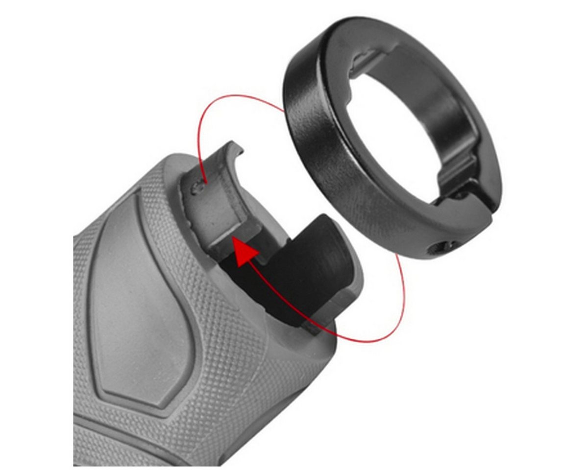 Ergonomische Fahrradgriffe, Durchmesser 22 Mm, Grau Bild 2