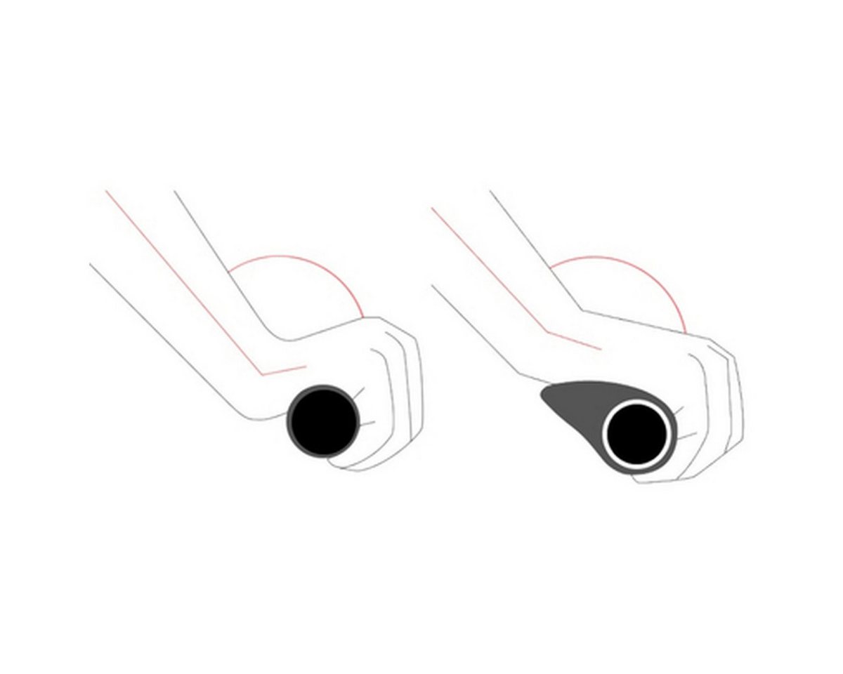 Ergonomische Fahrradgriffe, Durchmesser 22 Mm, Grau Bild 3
