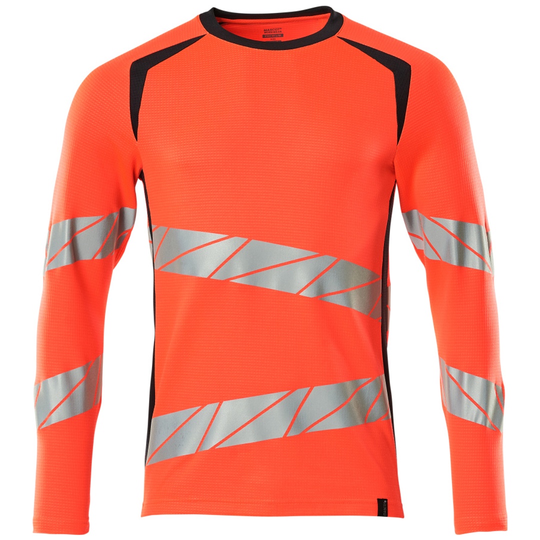 Mascot T-shirt, Langarm 19081-771-22210 Gr. Xl Hi-vis Rot/schwarzblau