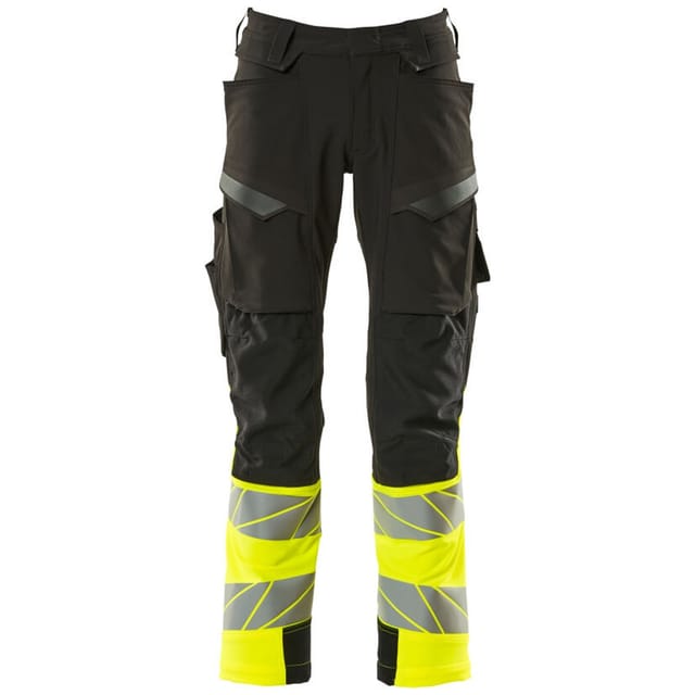 Hose Mit Knietaschen 19179-511-0917 Gr. 82c68 Schwarz/hi-vis Gelb - Mascot