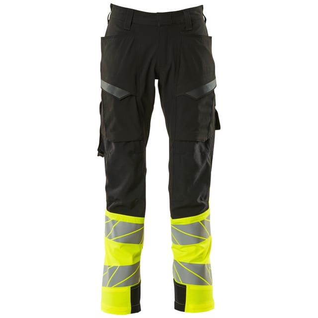 Mascot - Hose Mit Schenkeltaschen 19379-510-0917 Gr. 76c51 Schwarz/hi-vis Gelb