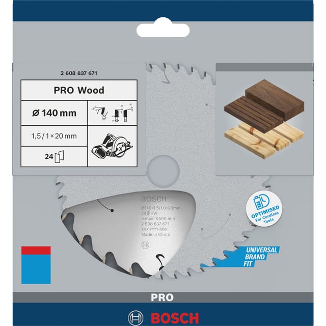 PRO Wood cordless Kreissägeblatt, Ø 140mm, 24Z