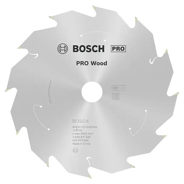 PRO Wood cordless Kreissägeblatt, Ø 165mm, 12Z