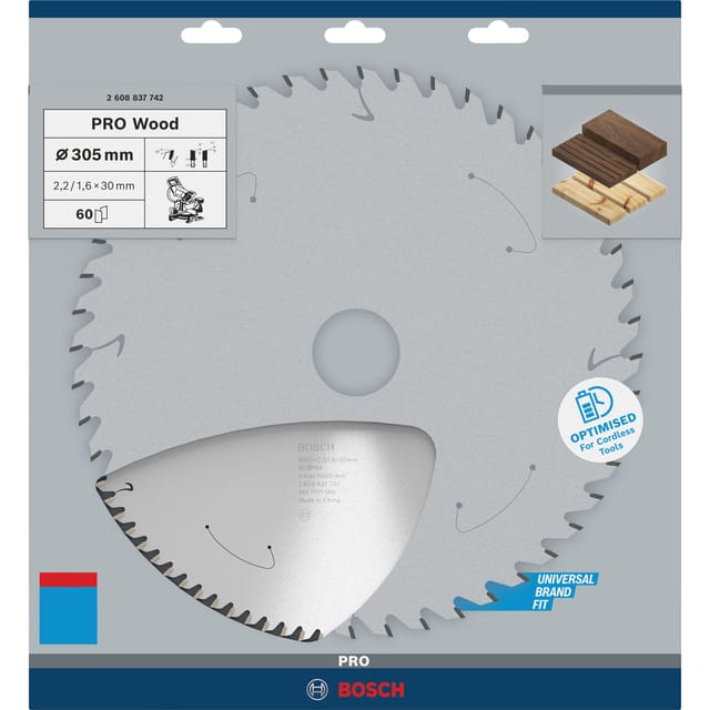 PRO Wood cordless Kreissägeblatt, Ø 305mm, 60Z