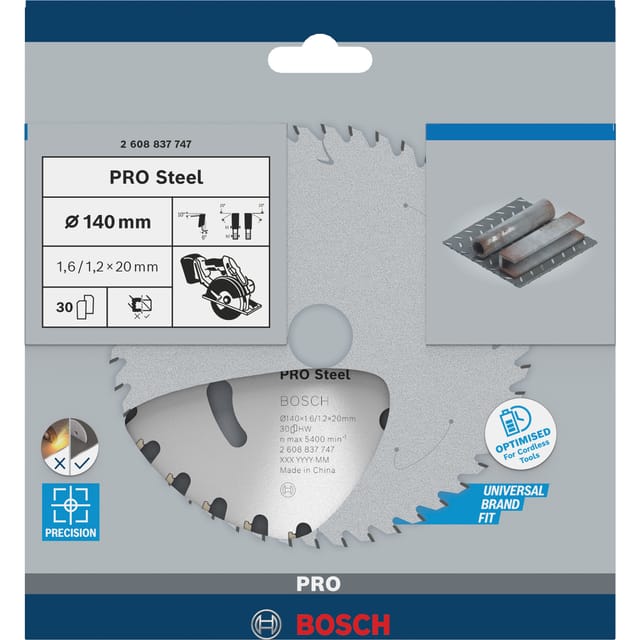 PRO Steel cordless Kreissägeblatt, Ø 140mm, 30Z