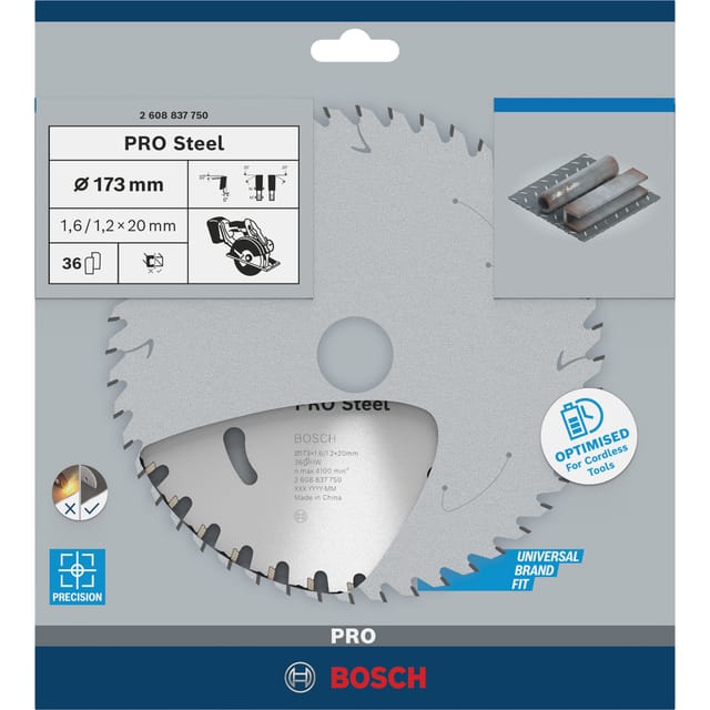 PRO Steel cordless Kreissägeblatt, Ø 173mm, 36Z