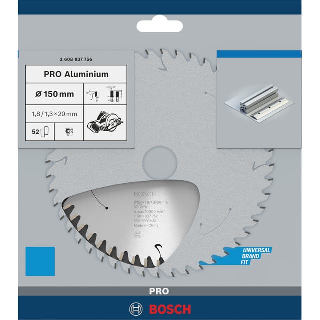 PRO Aluminium cordless Kreissägeblatt, Ø 150mm, 52Z