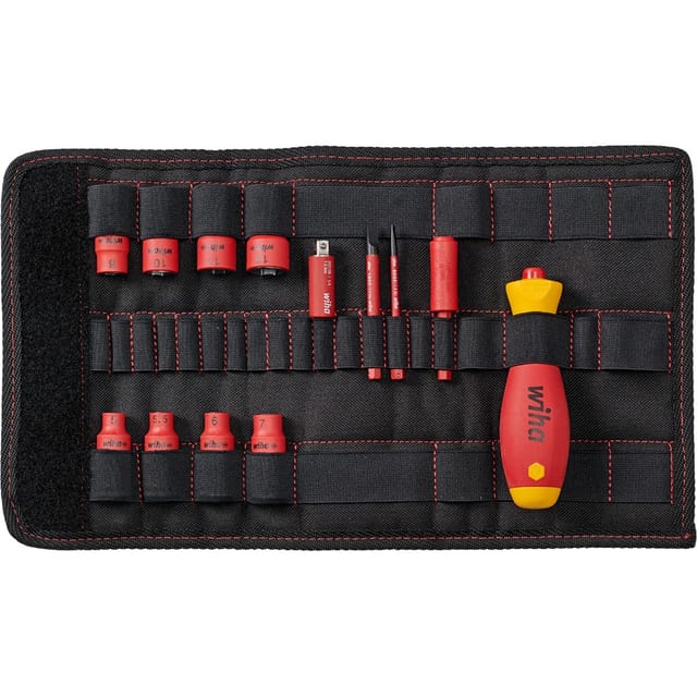 Schraubendreher und Steckschlüsseleinsatz 1/4" electric slimVario Set
