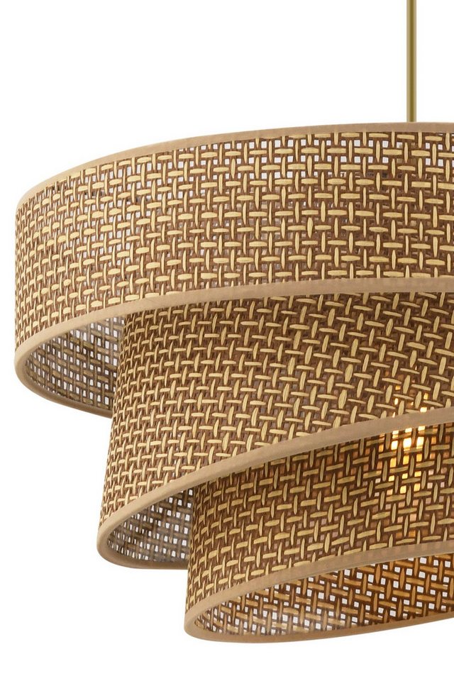 Pendelleuchte Mit Baumwoll-lampenschirm Couper - Beige