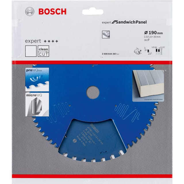 EXPERT Sandwich Panel Kreissägeblatt, Ø 190mm, 36Z