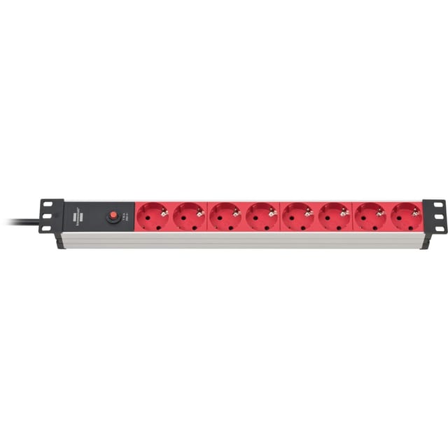 Alu-Line 19" Steckdosenleiste 8-fach