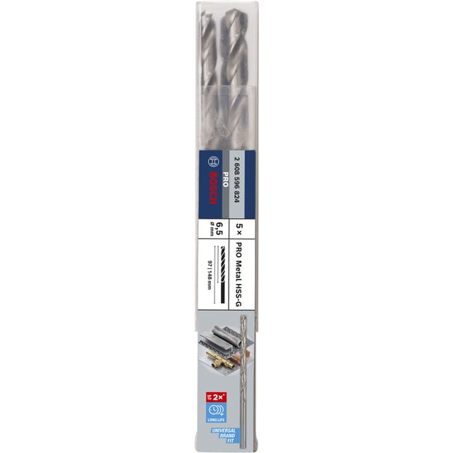 PRO Metal HSS-G Spiralbohrer lang, Ø 6,5mm