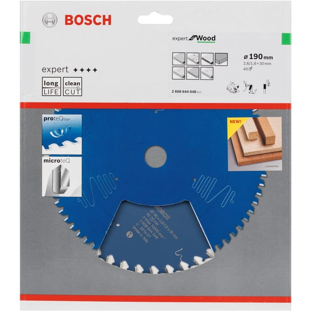 EXPERT Wood Kreissägeblatt, Ø 190mm, 40Z