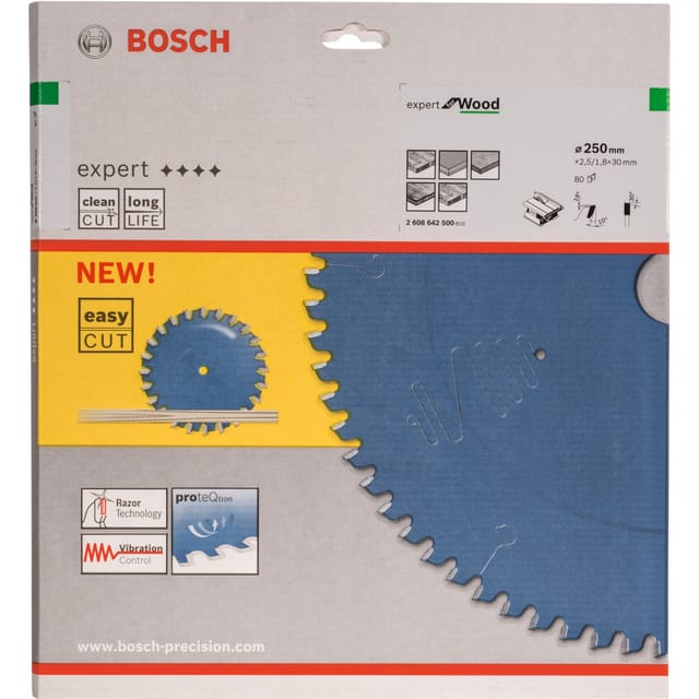 EXPERT Wood Kreissägeblatt, Ø 250mm, 80Z