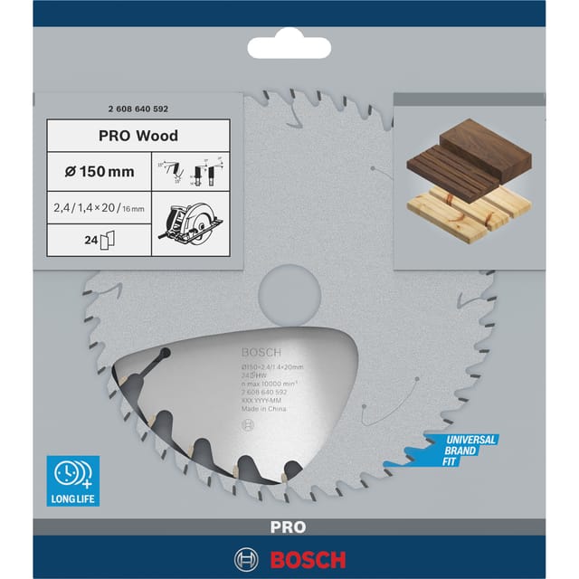 PRO Wood Kreissägeblatt, Ø 150mm, 24Z