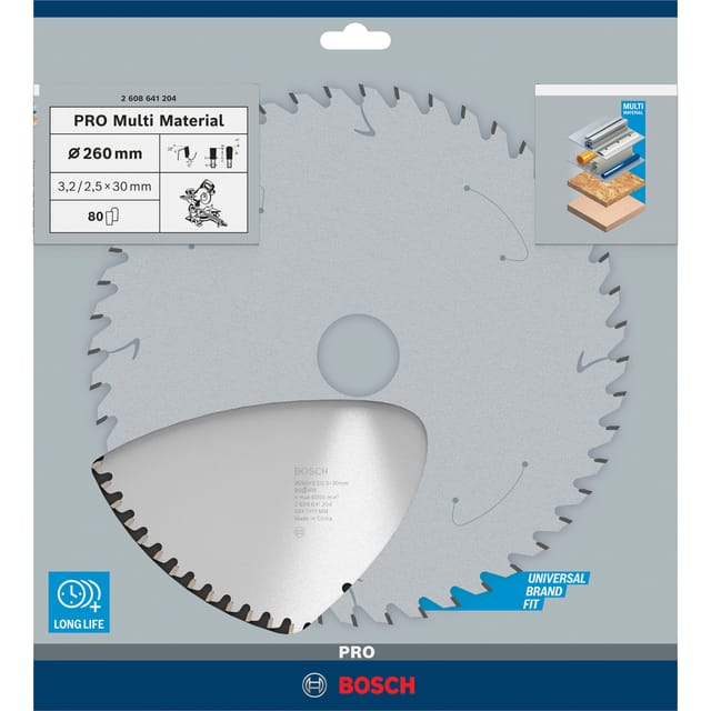 PRO Multi Material Kreissägeblatt, Ø 260mm, 80Z