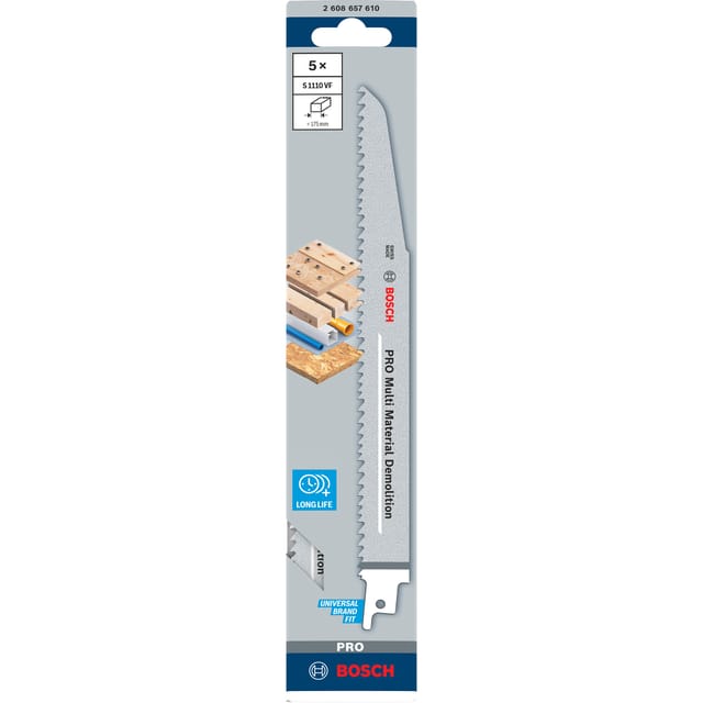 PRO Multi Material Demolition Säbelsägeblatt S 1110 VF, 5 Stück
