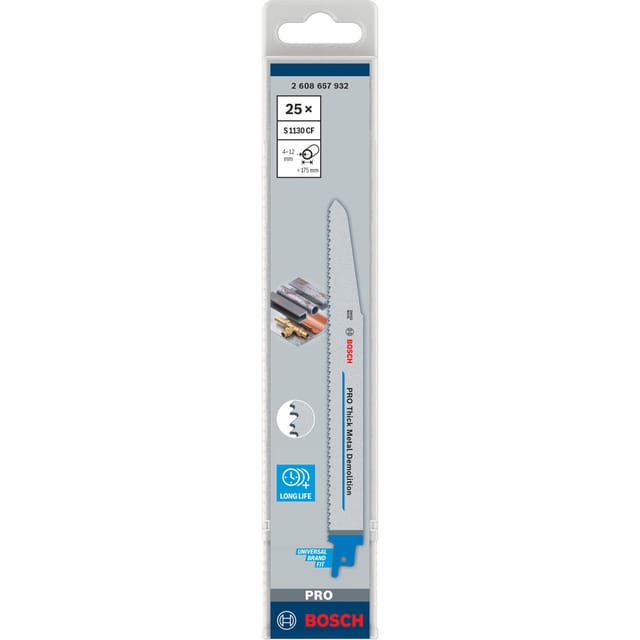 PRO Thick Metal Demolition Säbelsägeblatt S 1130 CF, 25 Stück