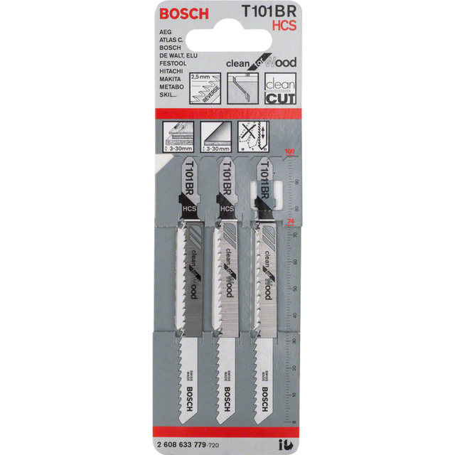 Stichsägeblatt T 101 BR Clean for Wood, 100mm