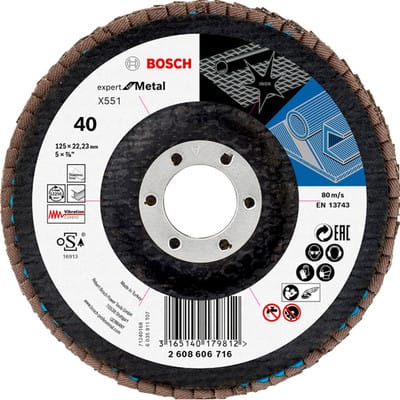 Fächerschleifscheibe X551 Expert for Metal, Ø 125mm, K40